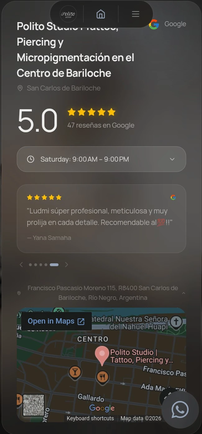 Google y reseñas en un perfil de Orbital